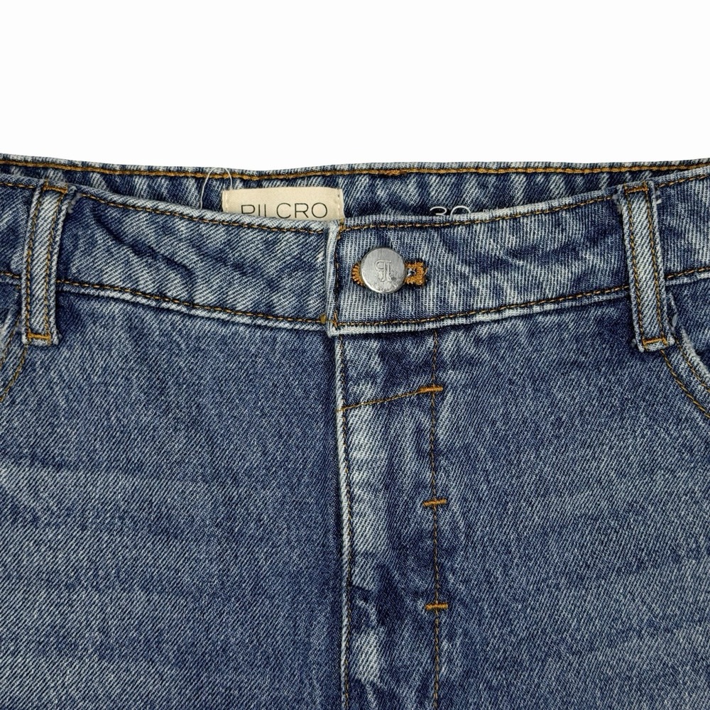 Pilcro Anthropologie Medium Wash Denim Bermuda Shorts Women's Classic 90's Y2K - Picture 3 of 6